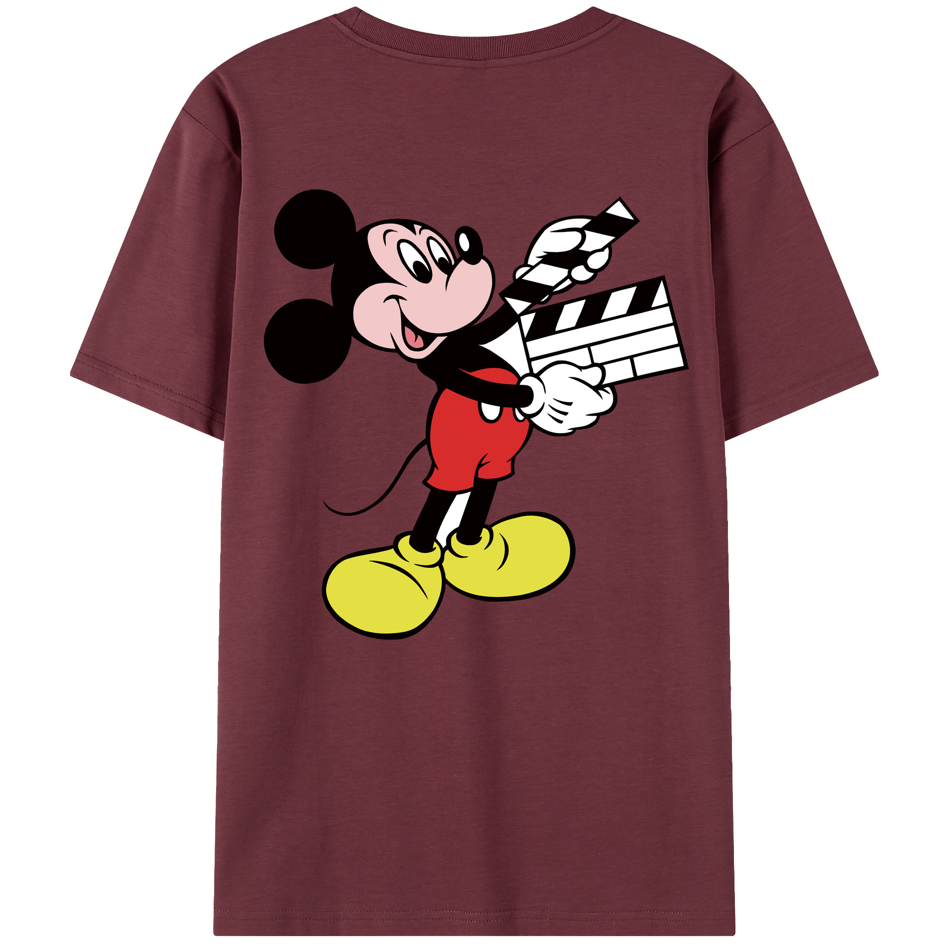 （画像用） ミッキーマウス Mickey Mouse 綿100％半袖Tシャツ（背面プリント）